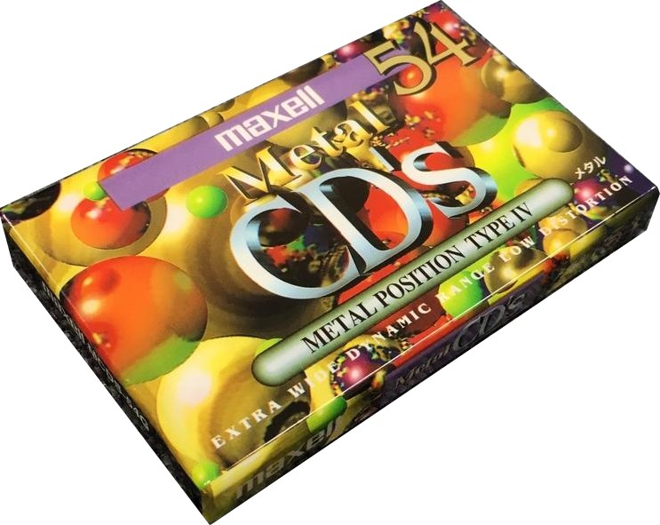 Compact Cassette Maxell Metal CD's 54 "MCDS-54G" Type IV Metal 1994 Japan