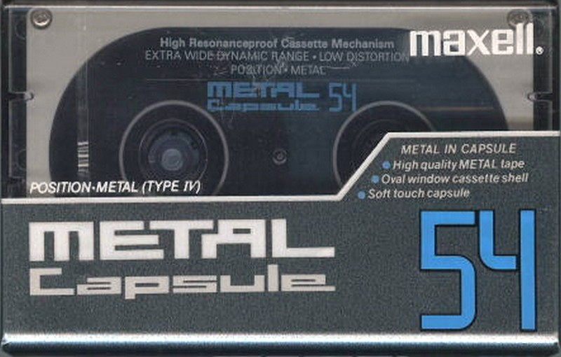 Compact Cassette Maxell Capsule Metal 54 Type IV Metal 1990 Europe