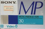 Video8, Hi8, Digital8 Sony MP 30 "P6-30MPN" Type IV Metal 1988 Japan