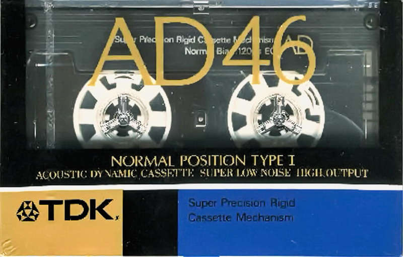 Compact Cassette TDK AD 46 "AD-46K" Type I Normal 1989 Japan