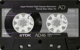 Compact Cassette TDK AD 46 "AD-46K" Type I Normal 1989 Japan