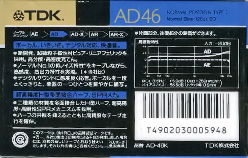 Compact Cassette: TDK  - AD 46