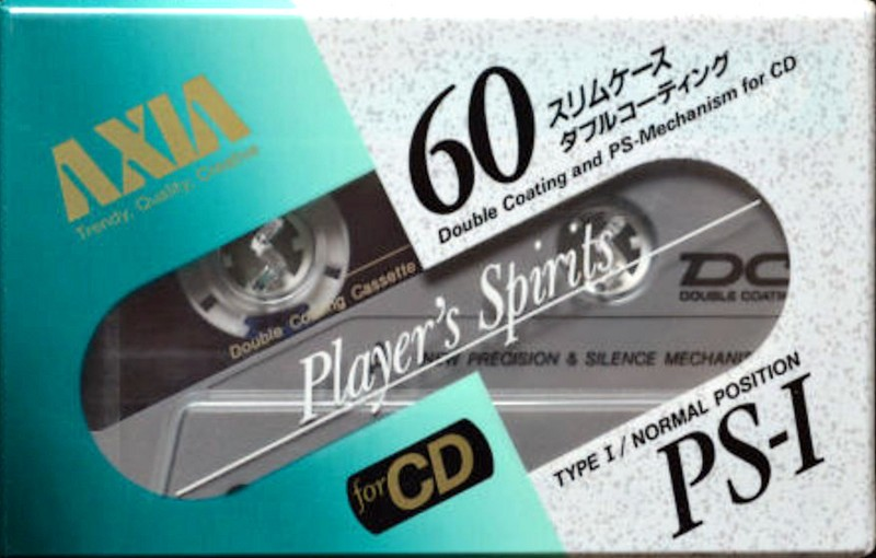 Compact Cassette AXIA PS-I / PS-1 60 "PS-1 B 60" Type I Normal 1991 Japan