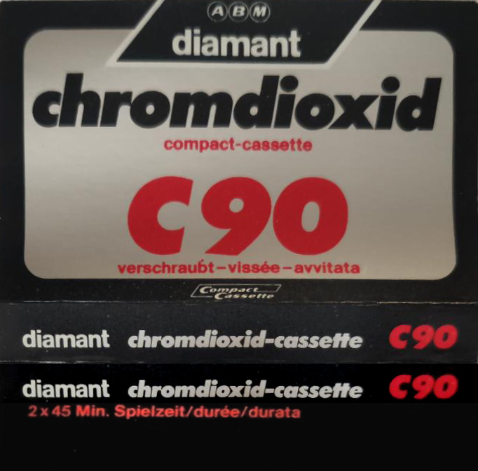 Compact Cassette ABM 90 "Diamant" Type II Chrome Europe