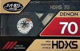Compact Cassette Denon HD-XS 70 "HD-XS70P" Type II Chrome 1989 Japan
