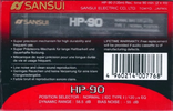 Compact Cassette Sansui HP 90 Type I Normal 1995 Europe