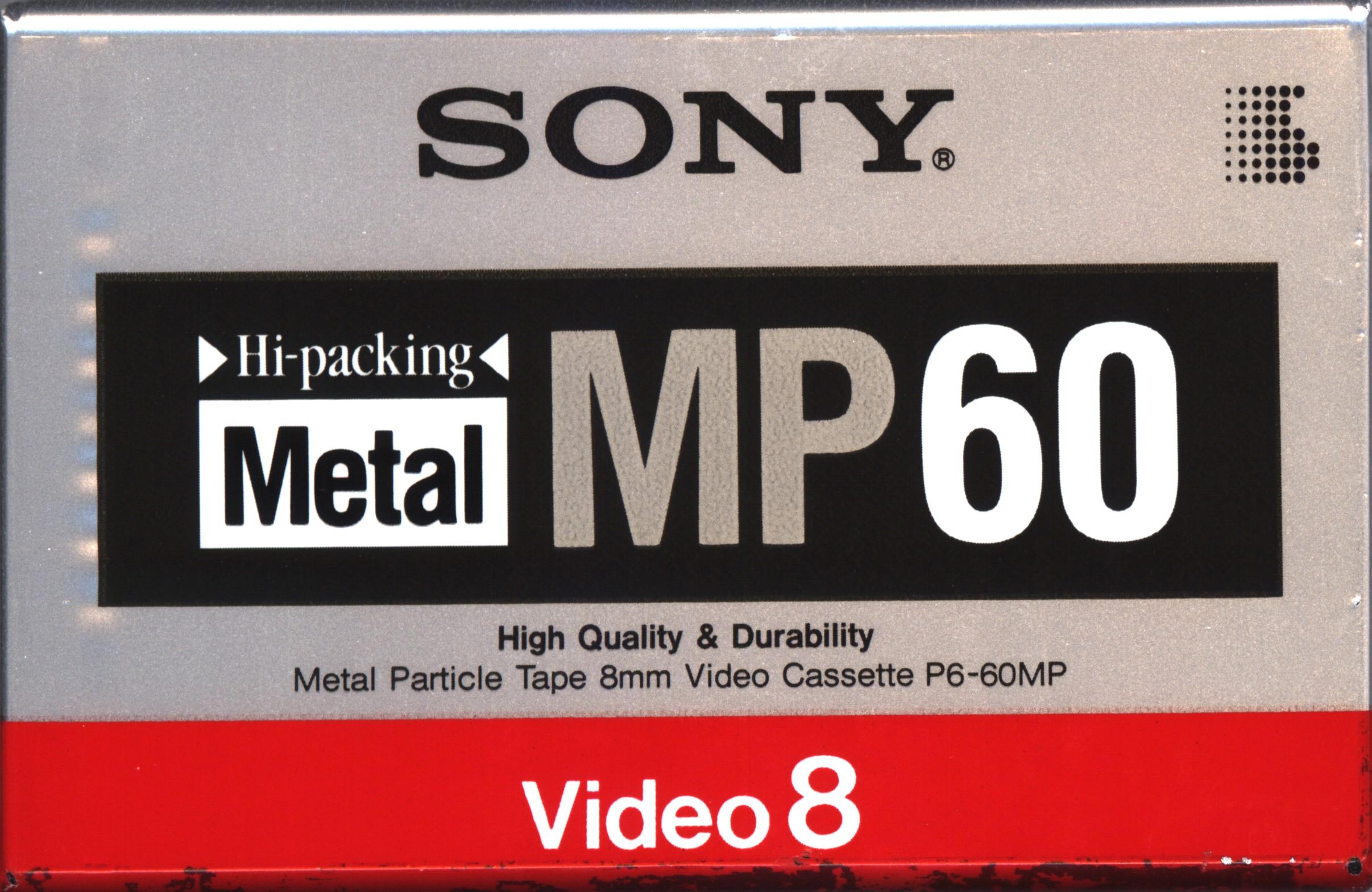 Video8, Hi8, Digital8 Sony MP 60 "Video8 P6-60MPD" Type IV Metal 1992 Japan
