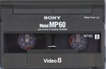 Video8, Hi8, Digital8 Sony MP 60 "Video8 P6-60MPD" Type IV Metal 1992 Japan