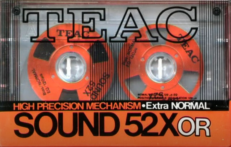 Compact Cassette Teac SOUND 52X 52 "52XOR" Type I Normal 1986 USA