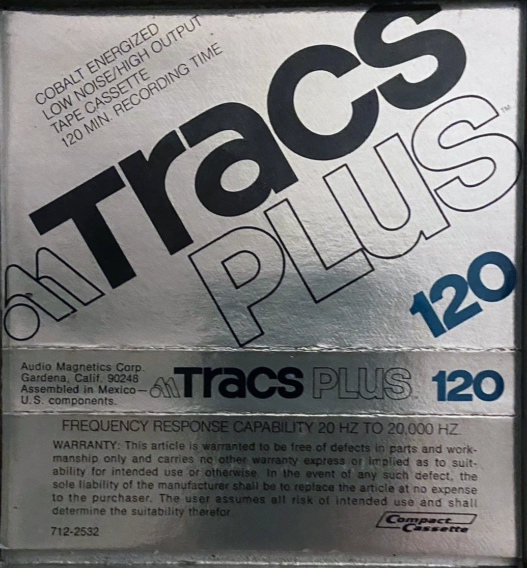 Compact Cassette Tracs Plus 120 Type I Normal 1972 USA