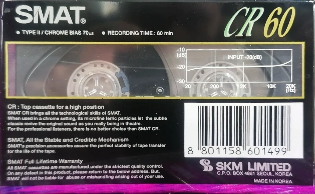 Compact Cassette Smat CR 60 Type II Chrome 1994 Europe