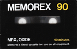 Compact Cassette Memorex MRX2 Oxide 90 Type I Normal 1974 USA