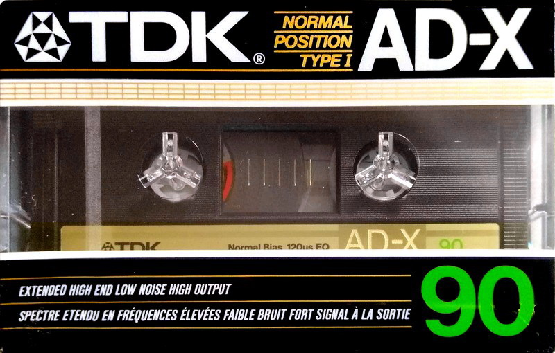 Compact Cassette TDK AD-X 90 Type I Normal 1985 North America