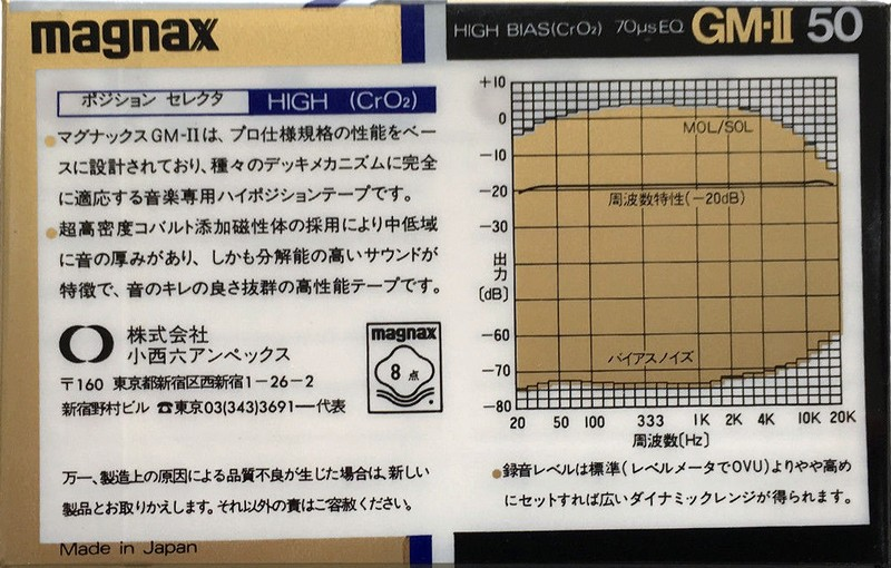 Compact Cassette:  Magnax - GM-II 50