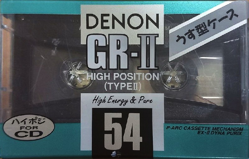 Compact Cassette Denon GR-II 54 Type II Chrome 1992 Japan