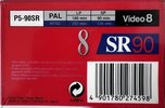 Video8, Hi8, Digital8 Sony SR 90 "P5-90SRB" Type I Normal 1995 Europe