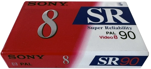 Video8, Hi8, Digital8 Sony SR 90 "P5-90SRB" Type I Normal 1995 Europe