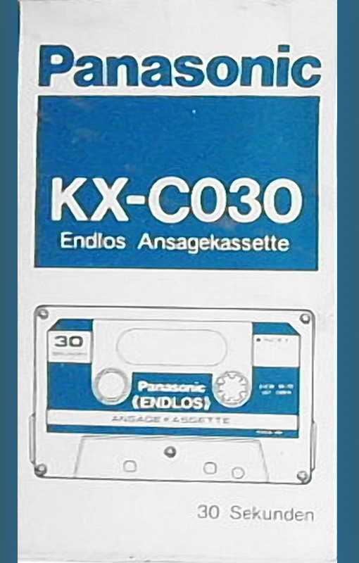 Compact Cassette Panasonic 30 sec "KX-C030" Endless Cassette Germany
