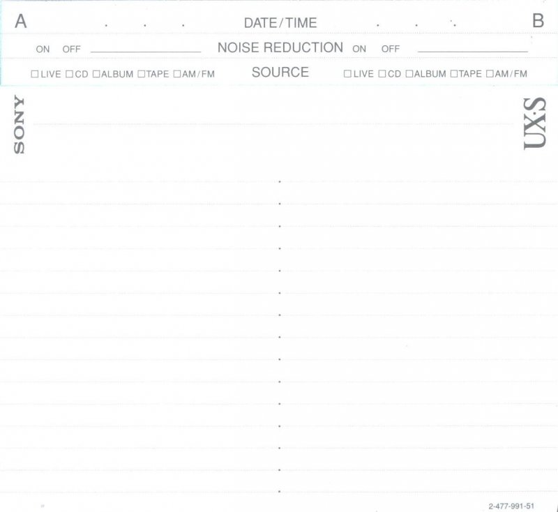 Compact Cassette: Sony  - UX-S 90