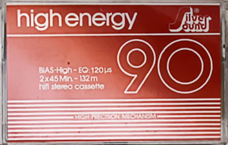 Compact Cassette Silver Sound High Energy 90 Type I Normal 1987 Germany