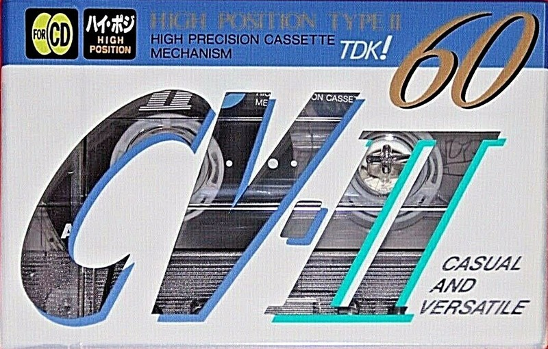 Compact Cassette TDK CV-II 60 "CV2-60R" Type II Chrome 1991 Japan