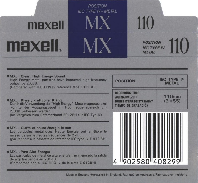 Compact Cassette: Maxell / Hitachi Maxell - Metal 110