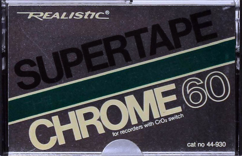 Compact Cassette Realistic Chrome 60 "44-930" Type II Chrome 1978 USA