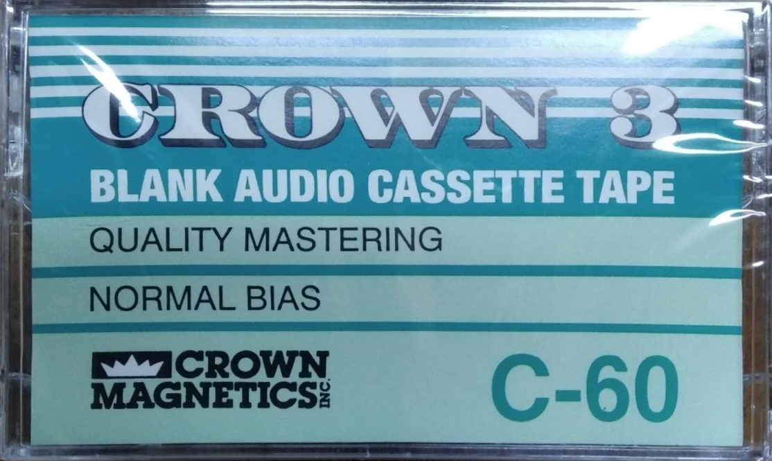 Compact Cassette Crown Magnetics Crown 3 60 Type I Normal 1983 USA