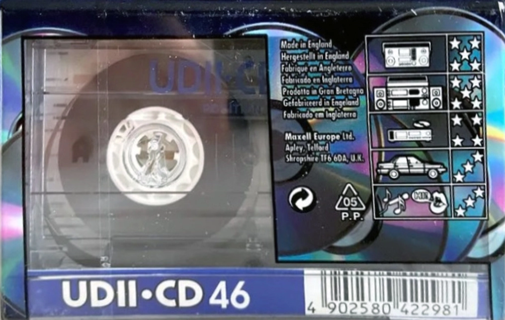 Compact Cassette Maxell UDII-CD 46 Type II Chrome 1998 Europe