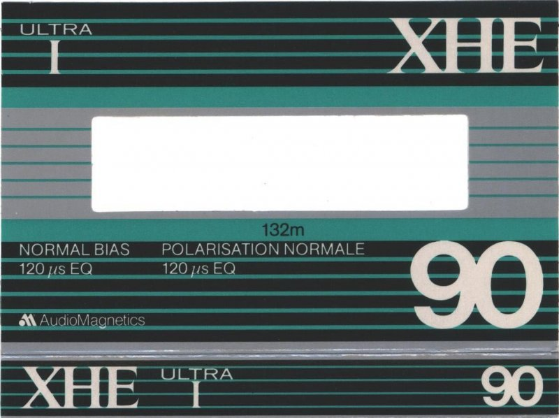 Compact Cassette Audio Magnetics XHE Ultra 1 90 Type I Normal 1982 Canada