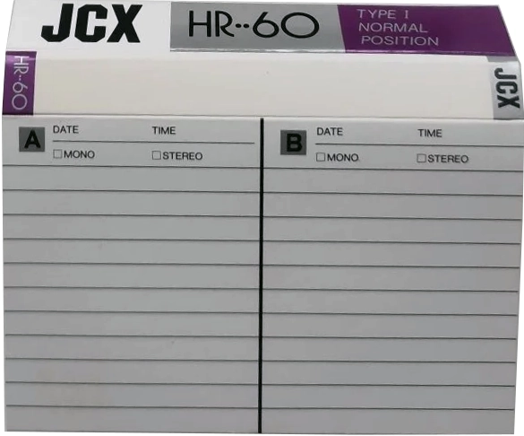 Compact Cassette JCX 60 Type I Normal 1989 Japan