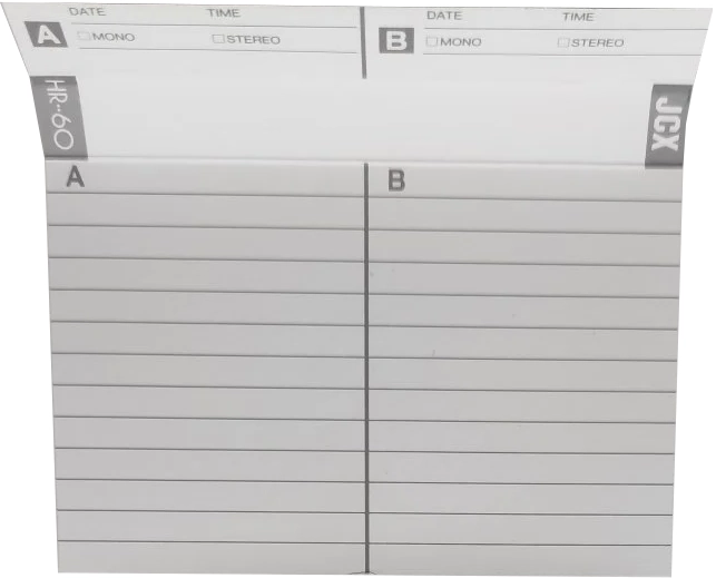 Compact Cassette JCX 60 Type I Normal 1989 Japan