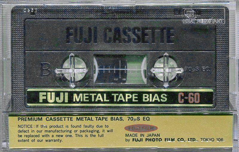 Compact Cassette Fuji Metal Tape 60 Type IV Metal 1977 Europe, North America