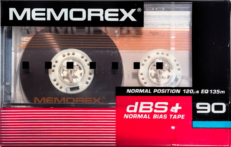 Compact Cassette Memorex dBS+ 90 Type I Normal 1989 Europe