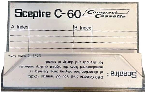 Compact Cassette Sceptre 60 Type I Normal 1981 Hong Kong