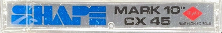 Compact Cassette Shape Mark 10 CX 45 Type II Chrome 1983 USA