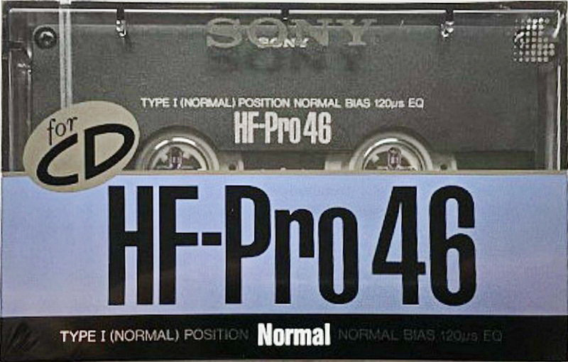 Compact Cassette Sony HF-Pro 46 "HF-PRO46B" Type I Normal 1989 Japan