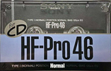 Compact Cassette Sony HF-Pro 46 "HF-PRO46B" Type I Normal 1989 Japan
