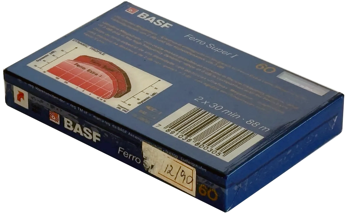 Compact Cassette BASF Ferro Super I 60 Type I Normal 1990 Latin America