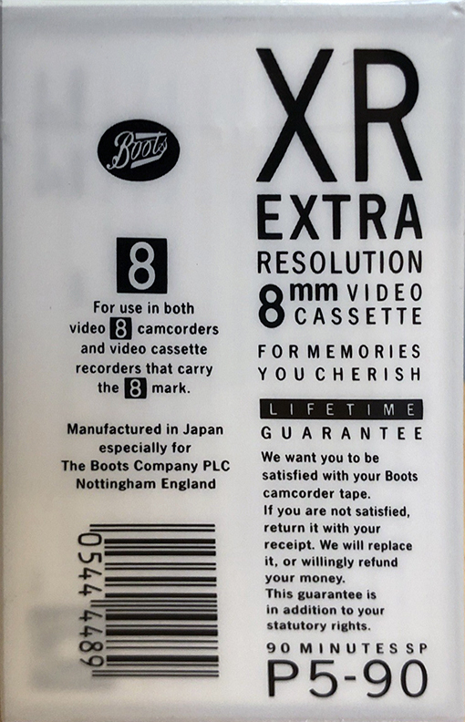 Video8, Hi8, Digital8 Boots / Boots Audio 90 Type I Normal 1995 UK