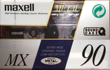 Compact Cassette Maxell MX 90 Type IV Metal 1995 Europe