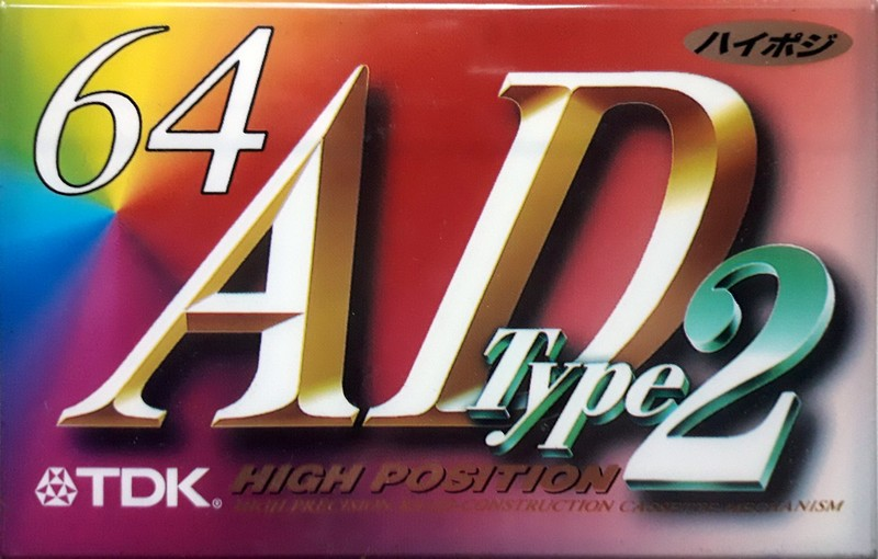 Compact Cassette TDK AD2 64 "AD2-64" Type II Chrome 1995 Japan