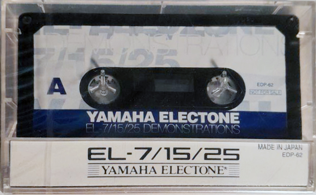 Compact Cassette Yamaha Electone "EL-7/15/25" Demonstration Tape Japan