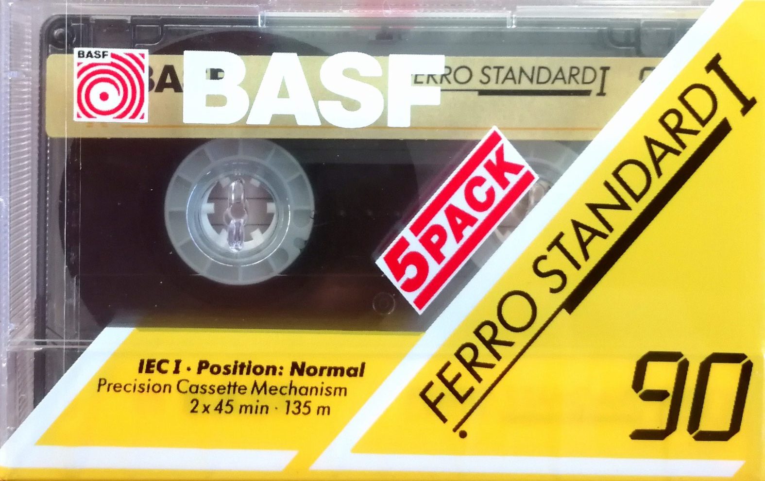 5 pack BASF Ferro Standard I 90 Type I Normal 1991 Europe