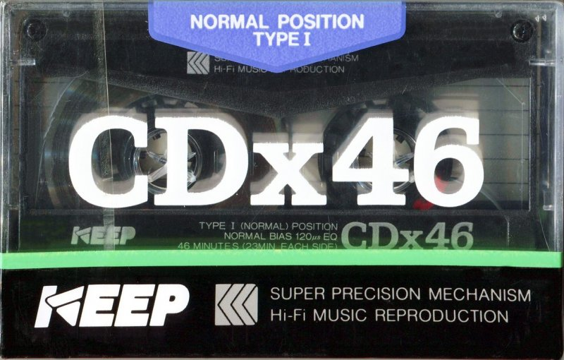 Compact Cassette KEEP CDX 46 Type I Normal 1986 Japan