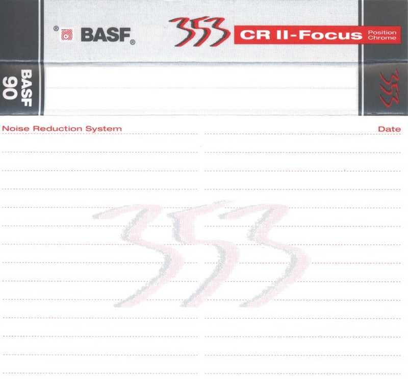 Compact Cassette BASF CR II-Focus 90 Type II Chrome 1994 Europe