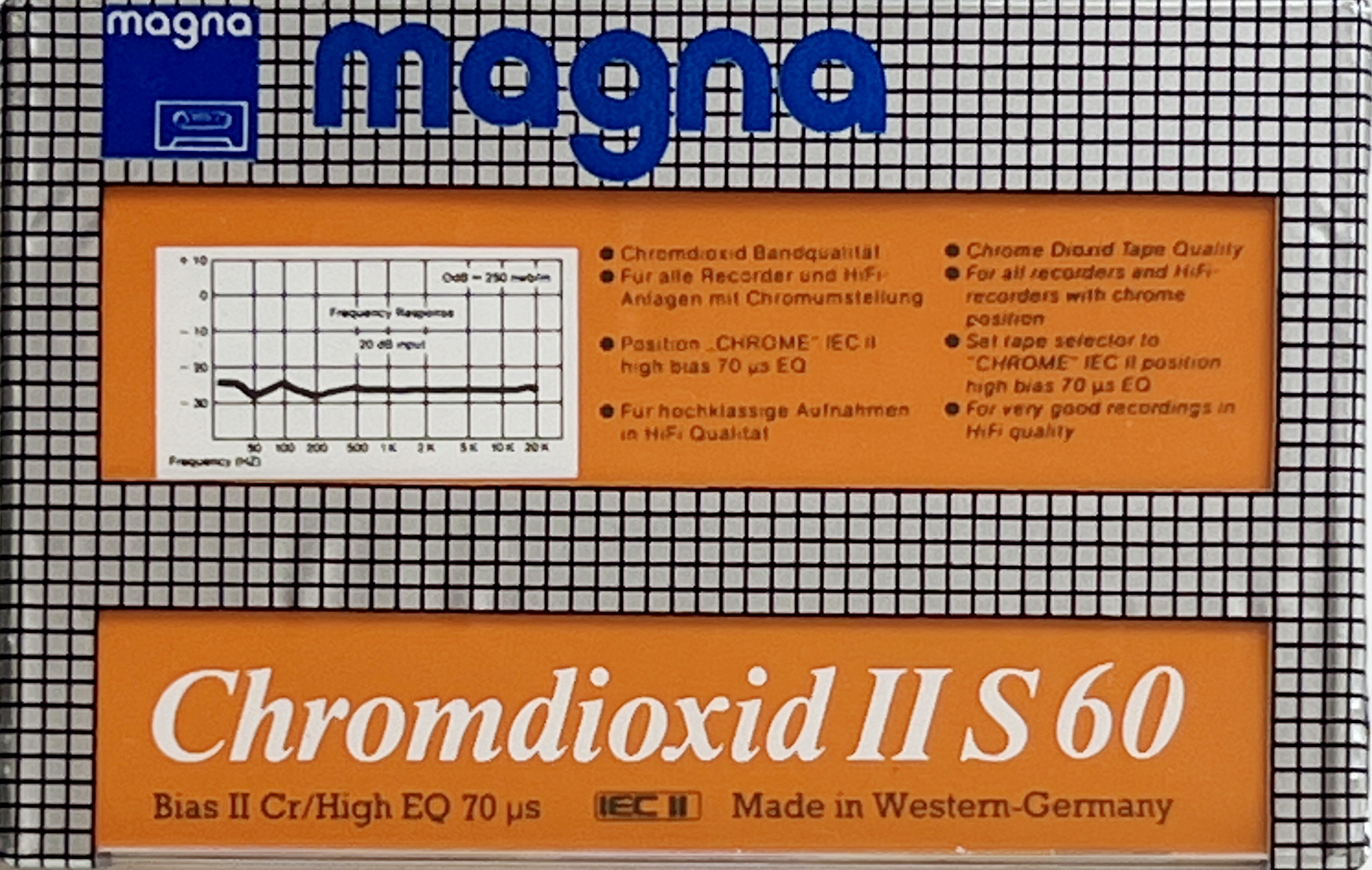 Compact Cassette Magna Chromdioxid II S 60 Type II Chrome 1984 Europe