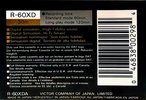 Digital Audio Tape JVC 60 "R-60XDA" Type IV Metal 1990 North America