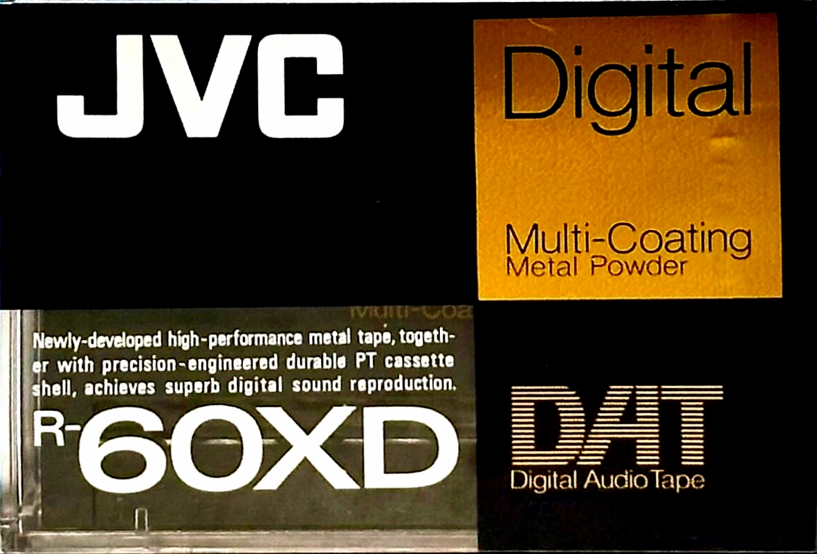 Digital Audio Tape JVC 60 "R-60XDA" Type IV Metal 1990 North America