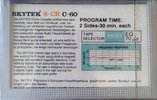 Compact Cassette Skytek S-CR 60 Type II Chrome 1984 Europe